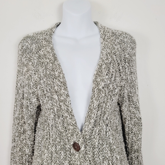 Anthropologie Angel of The North Chunky Knit Long Line  Button Up Cardigan - Picture 2 of 9